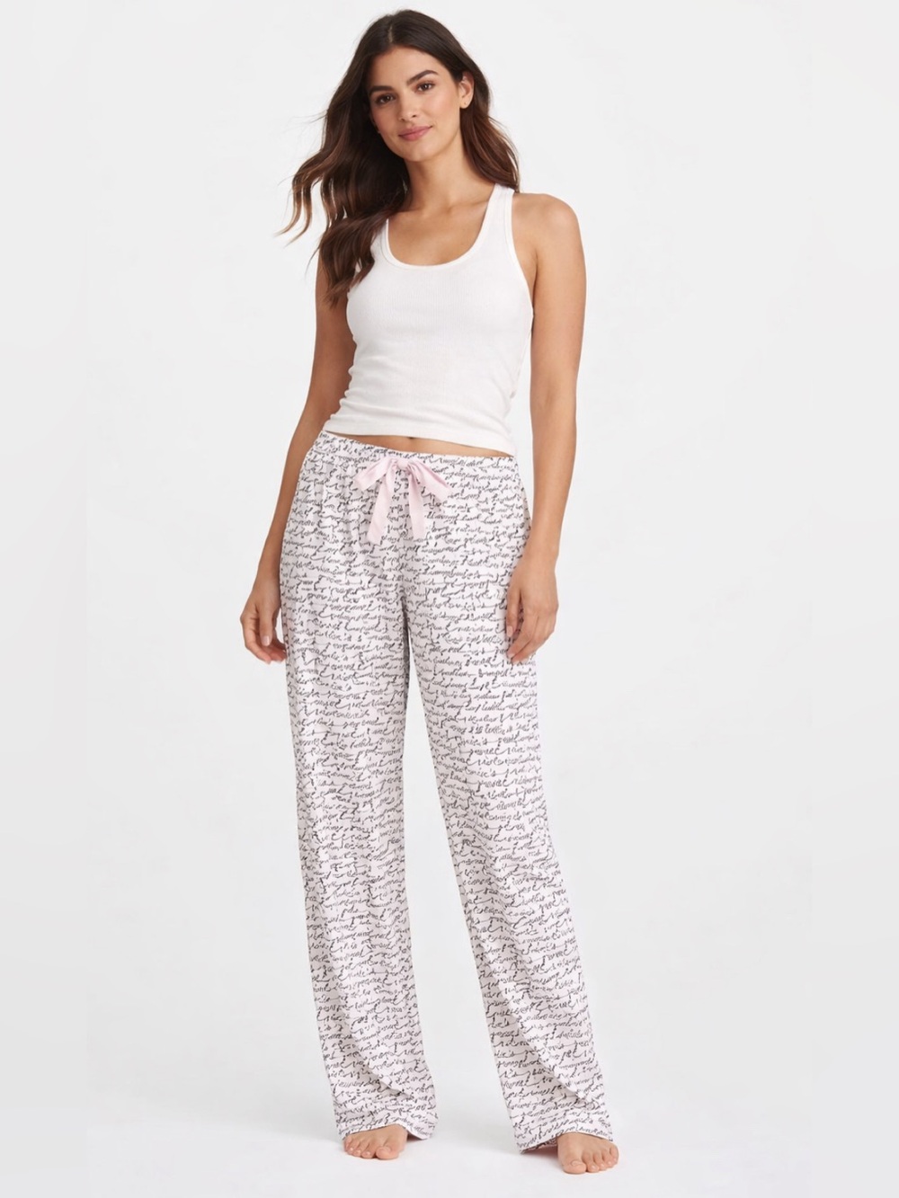 Victoria’s Secret Pink Bow Pajama Pants Small Cotton Sleepwear Lounge Y2K